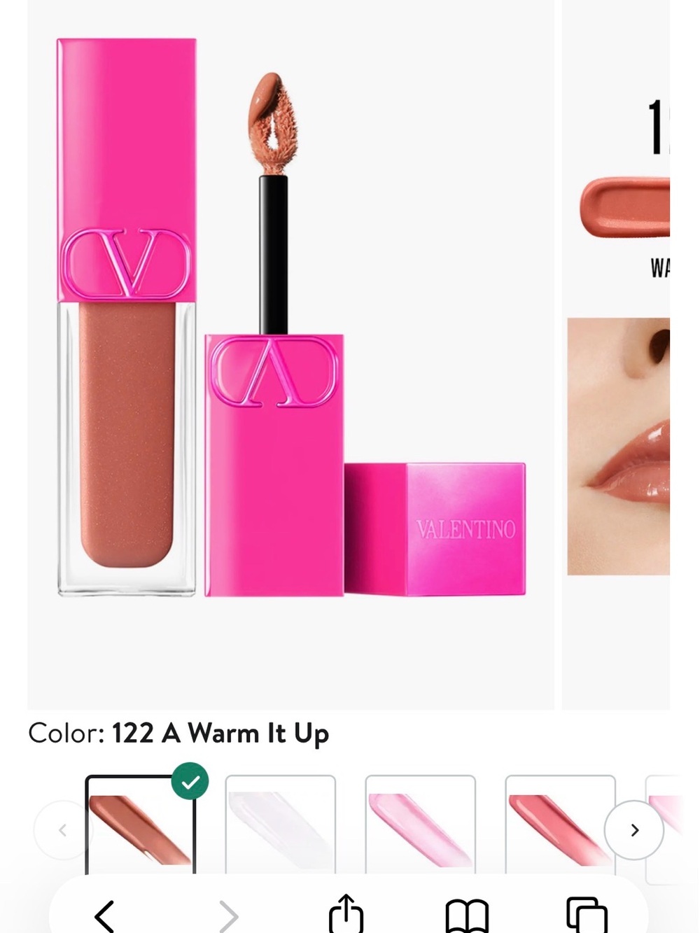 Valentino Pink Lip Gloss - 122A Warm It Up